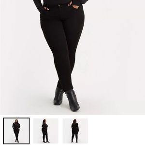 Levi's‎ 711 Skinny Jeans Women's Plus Size 24W M Black Stretch Denim NWT